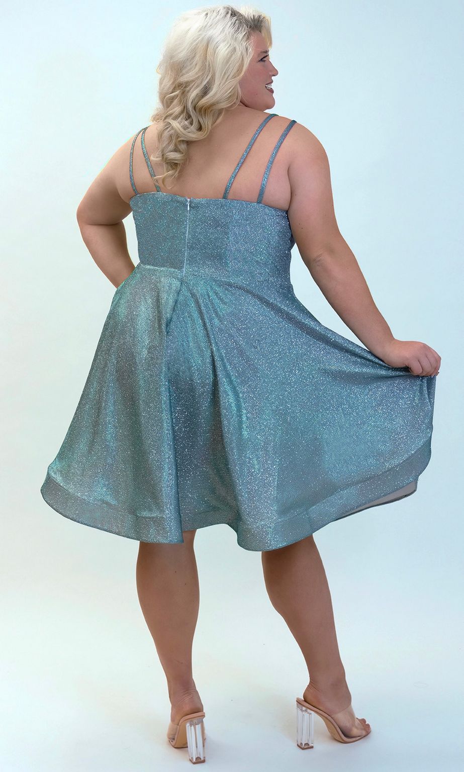 Sydneys Closet SC8130 Plus Size Short Homecoming Dress