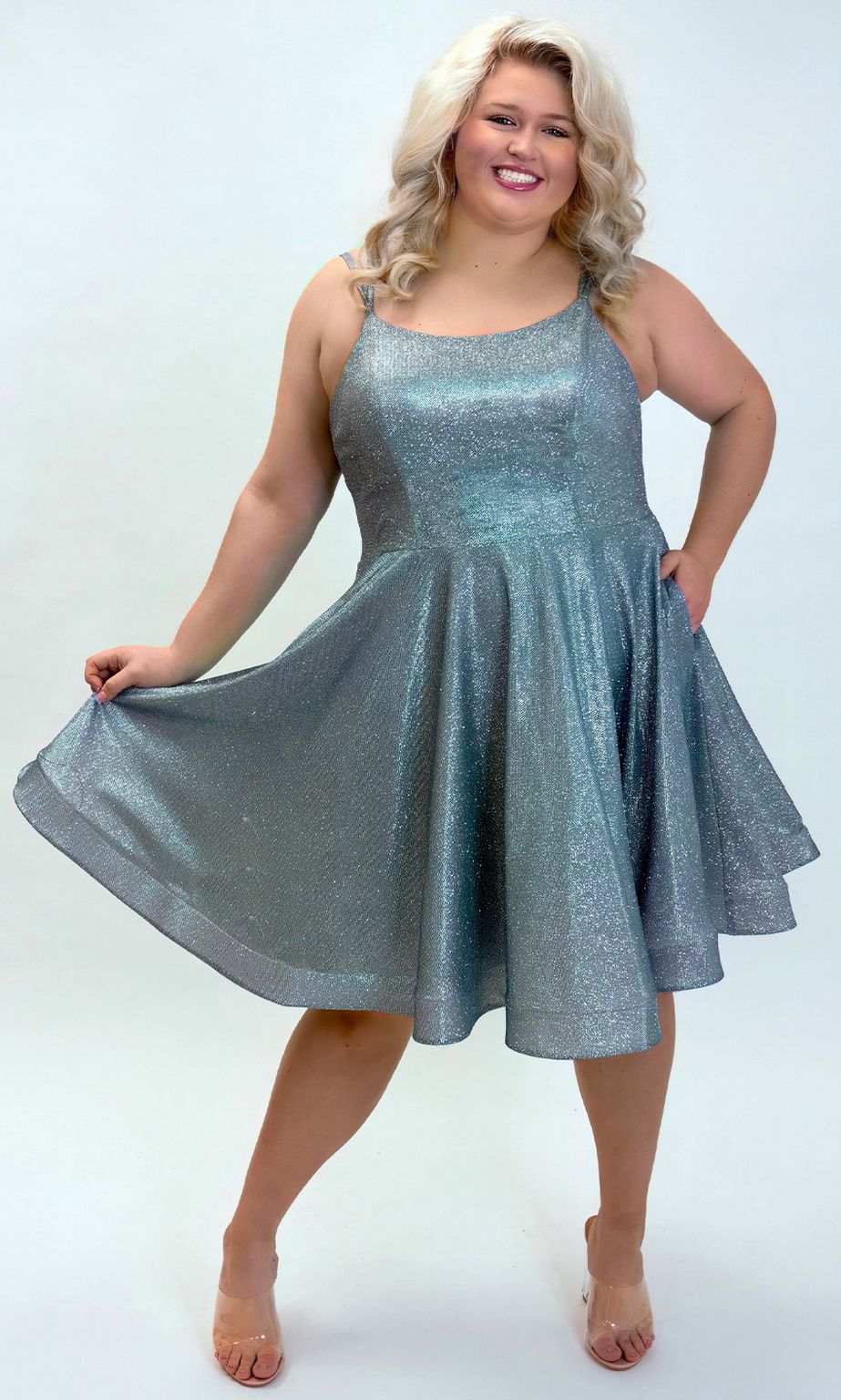 Sydneys Closet SC8130 Plus Size Short Homecoming Dress