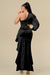 Cocktail Dresses High Low One shoulder Ruffle Dress Black