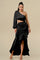 Cocktail Dresses High Low One shoulder Ruffle Dress Black