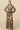 Formal Dresses Long Sleeve Printed Wrap Maxi Slit Dress Brown