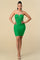 Cocktail Dresses Short Halter Neck Fitted Mini Dress Green