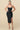 Cocktail Dresses Spaghetti Strap Fitted Slit Midi Length Dress Black