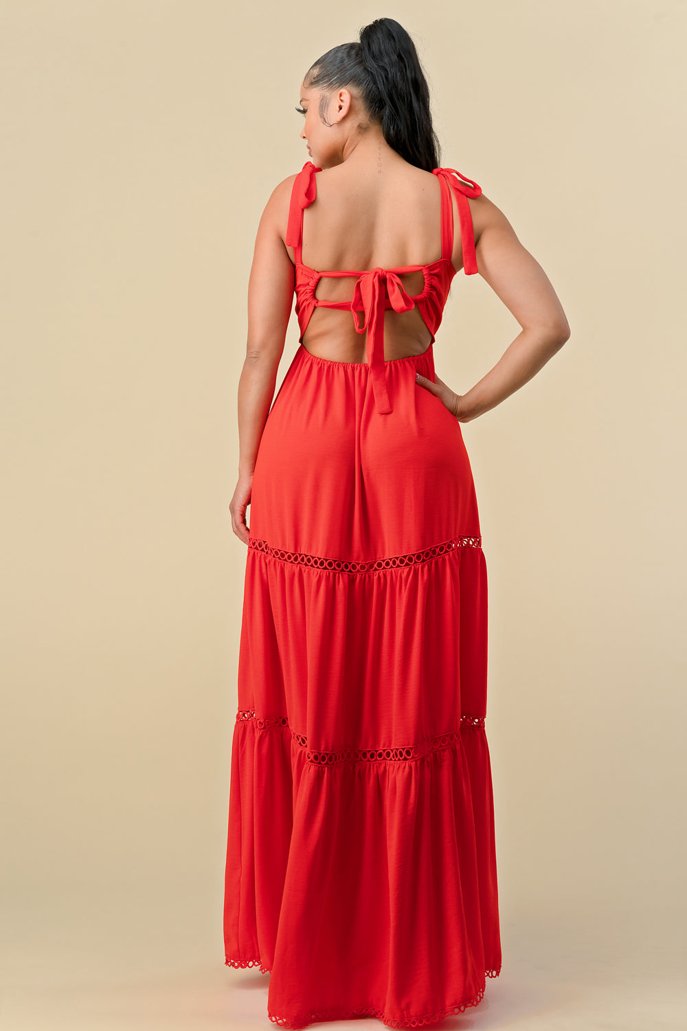 Floral Scallop Maxi Dress