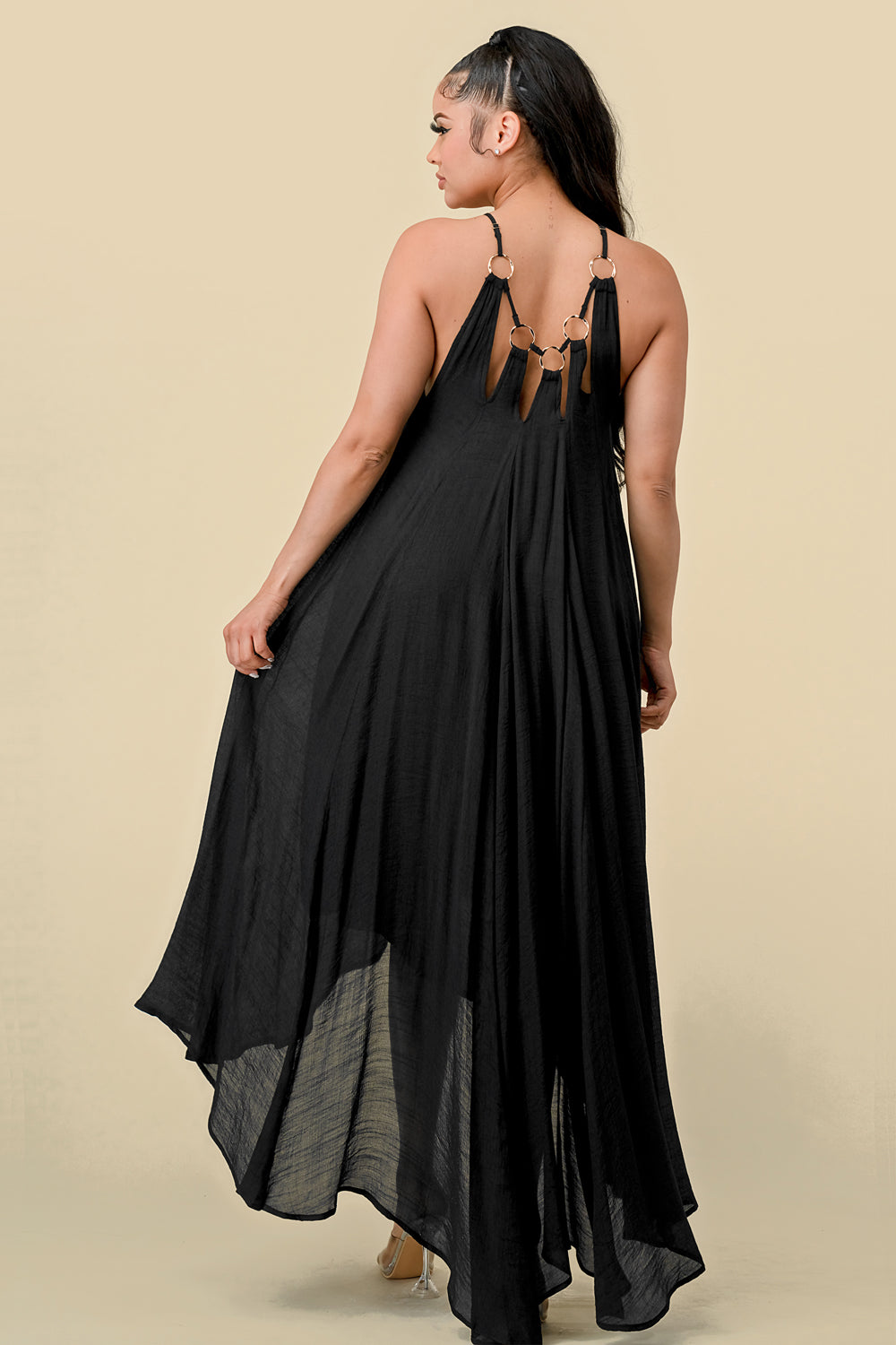 Black High Low Halter Maxi Dress for $60.99 – The Dress Outlet