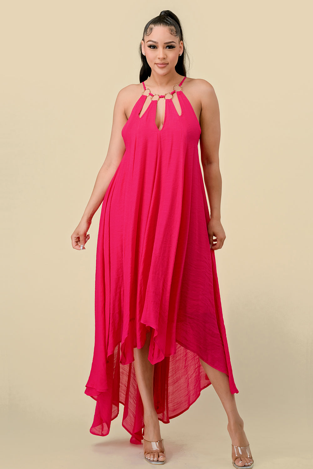 Black High Low Halter Maxi Dress for $60.99 – The Dress Outlet