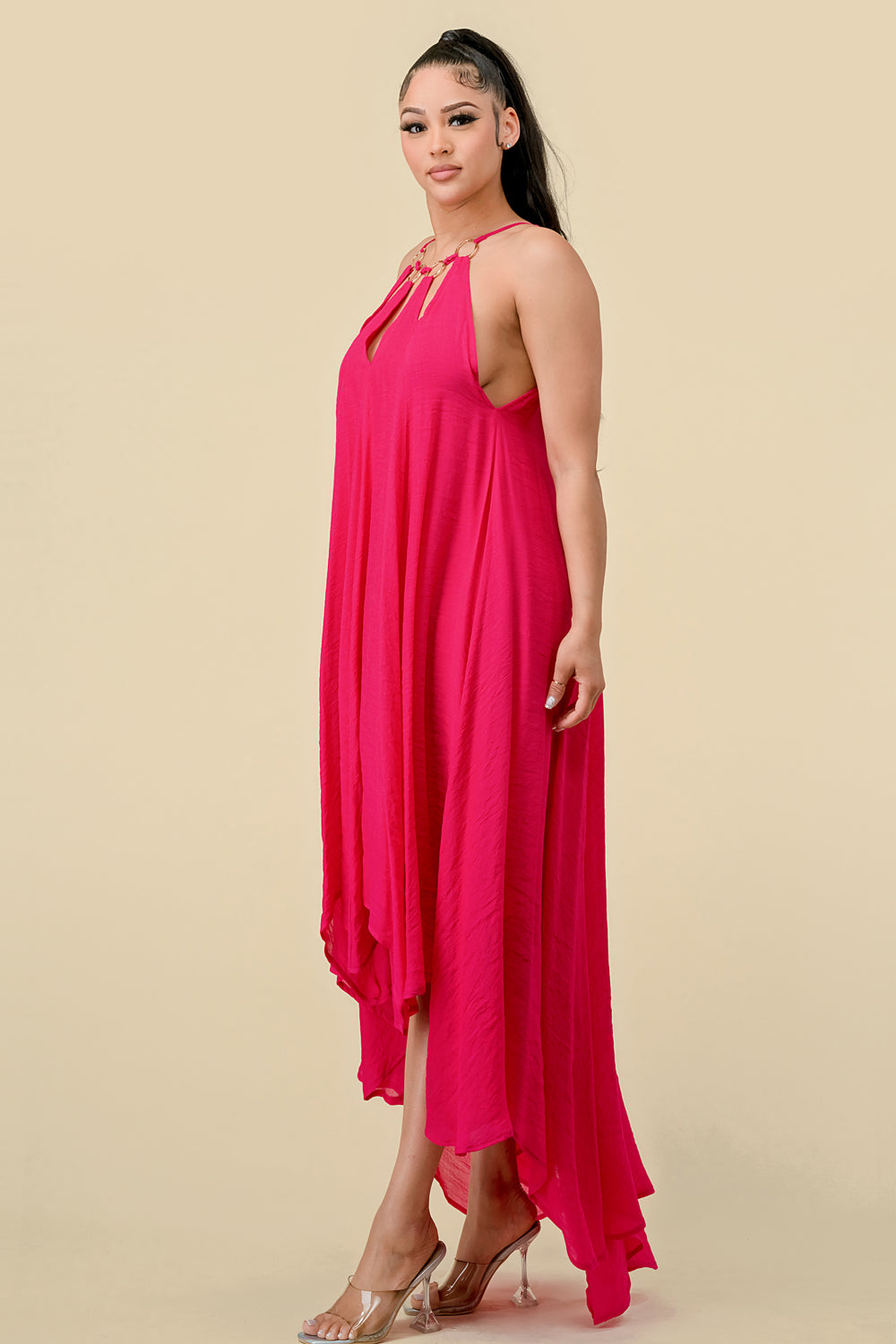 Black High Low Halter Maxi Dress for $60.99 – The Dress Outlet