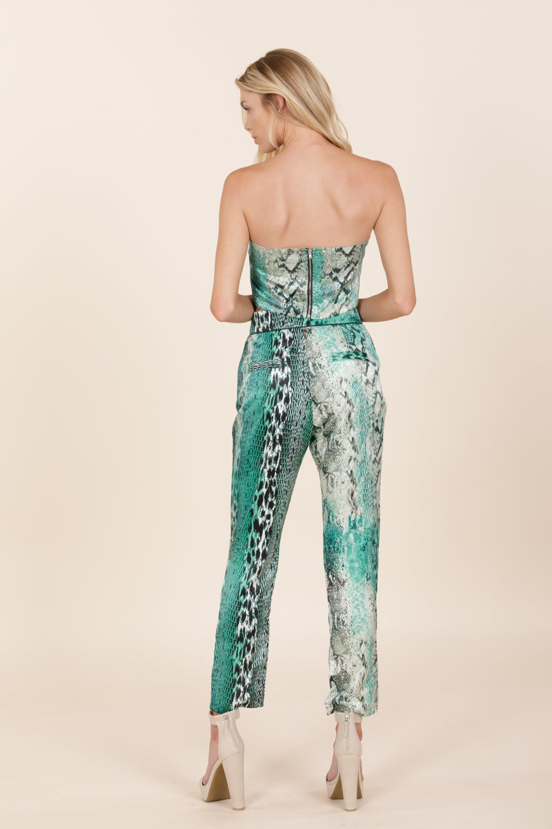 Long Sleeve Printed Blazer Pant Set