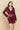 Cocktail Dresses Sequin Zip Up Long Sleeve Jacket Shirt Set Burgundy