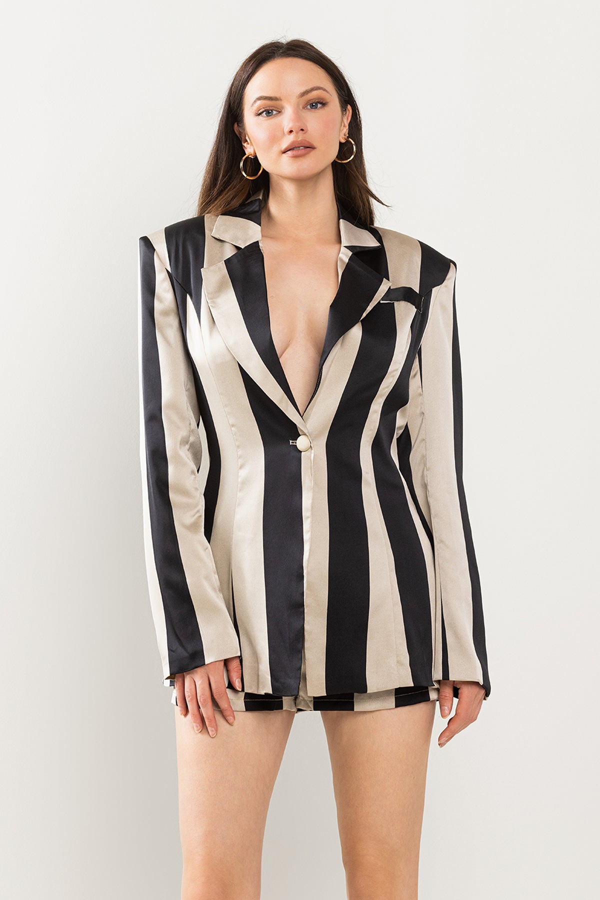 Long Sleeve Jacket Short Set