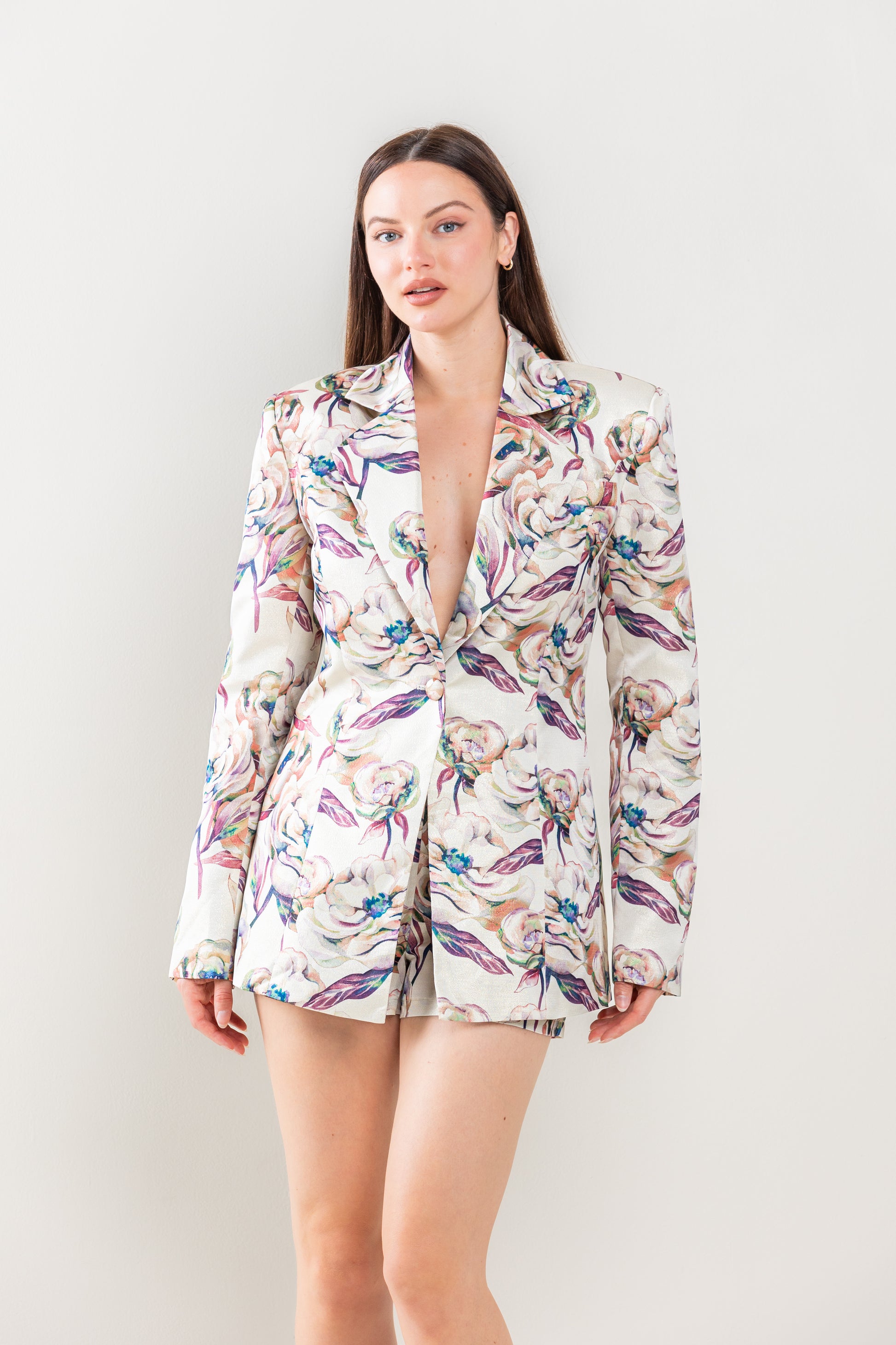 Long Sleeve Jacket Short Set