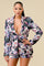 Pant Suit Long Sleeve Jacket Short Set  Black