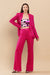 Pant Suit Sequins Jacket 3 Piece Set Pink/Pink Combo