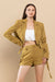 Pant Suit Crop Blazer Short Pant Set Golden Kiwi
