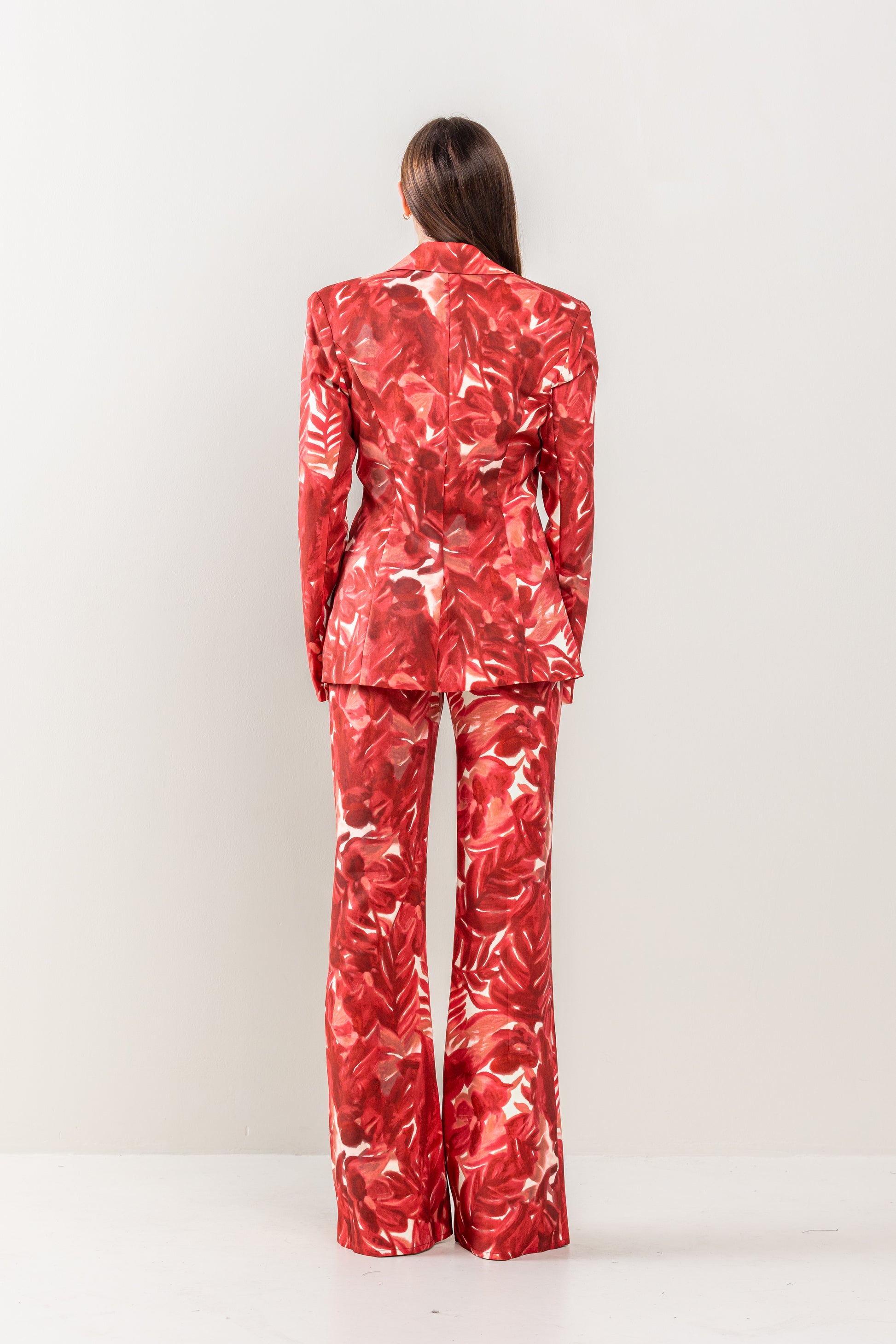 Tie Dye Floral Blazer Pant Set