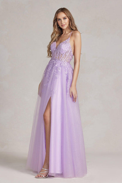 Nox Anabel T1081 Long Sexy A Line Prom Dress Lilac