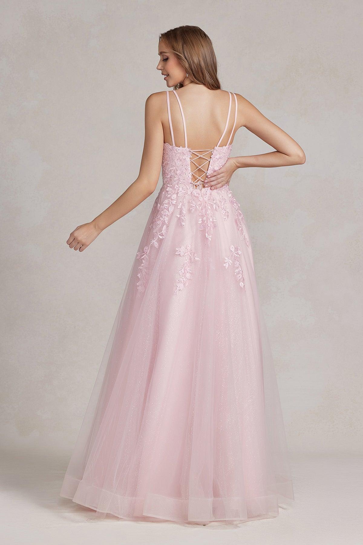 Nox Anabel T1136 Prom Long Spaghetti Strap Formal Gown Periwinkle
