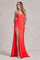 Nox Anabel T1140 Long Spaghetti Strap Sexy Prom Dress Apple Red
