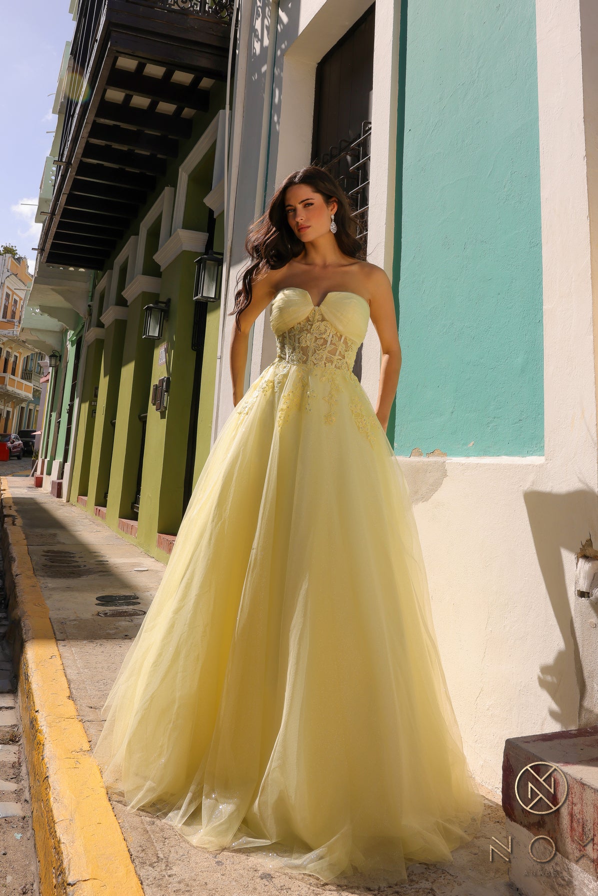 Nox Anabel T1326 Long Formal A Line Prom Dress