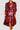 Cocktail Dresses Long Sleeve Tiered Belt Hi Low Faux Leather Coat Dress Cherry