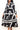 Formal Dresses Long Sleeve Tiered Cotton Midi Dress Black White