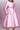 Formal Dresses Long Sleeve Wrap Belt Pockets Satin Midi Dress Pink