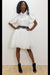 Cocktail Dresses Puff Sleeve Embellished Collar Tulle Short Dress White