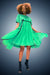 Cocktail Dresses Short Sleeve Tulle Semi Formal Dress Green