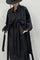 Cocktail Dresses Long Sleeve Carwash Drape Style Dress Black