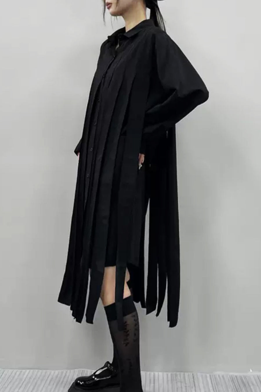 Long Sleeve Carwash Drape Style Dress