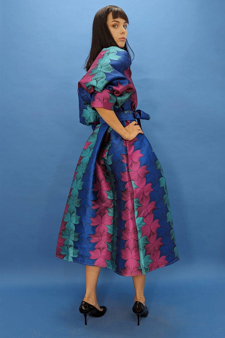 Curve Wrap Front Button Down Dress main image 0