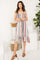 Cocktail Dresses Short Stripe Button Up Spaghetti Strap Dress Beige
