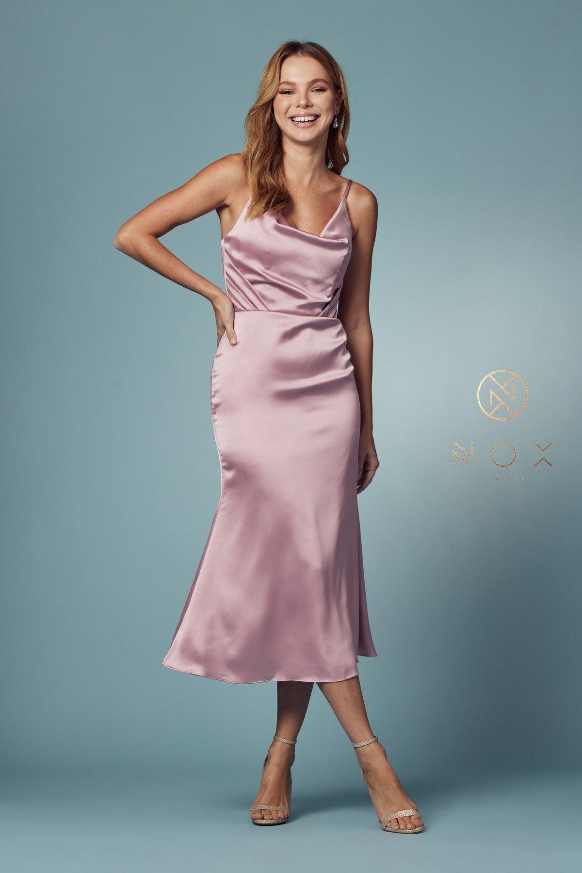 A-Line Long Prom Dress Rose