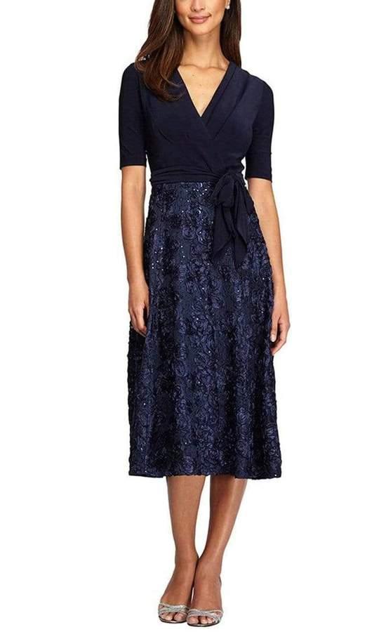 Alex Evenings AE1121465 A-Line Sequined Lace Cocktail Dress Sale