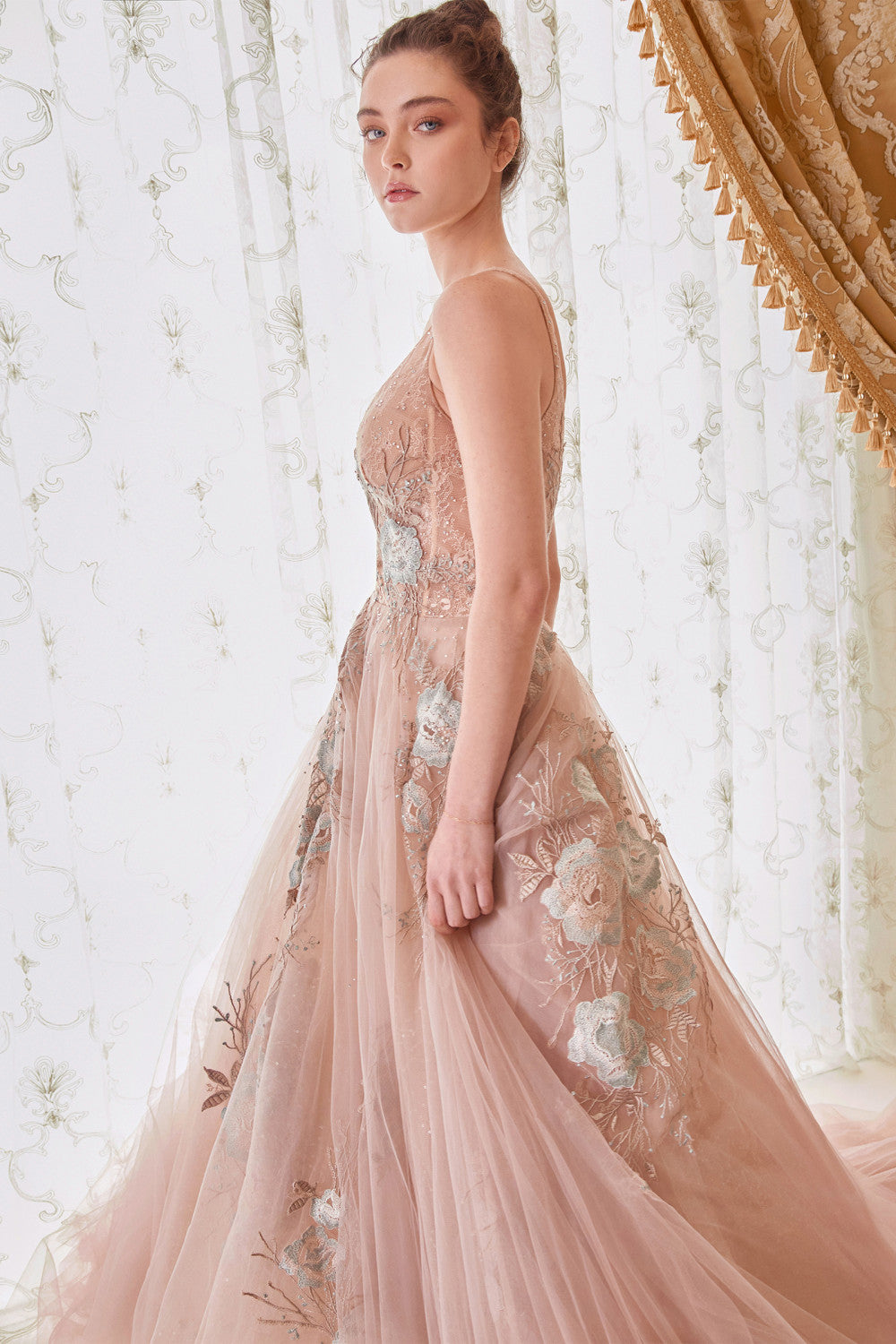 Andrea & Leo A0893 Sleeveless Long A-Line Prom Dress