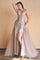 Andrea & Leo A0894 Sleeveless Embroidered Sheath Prom Dress Mauve