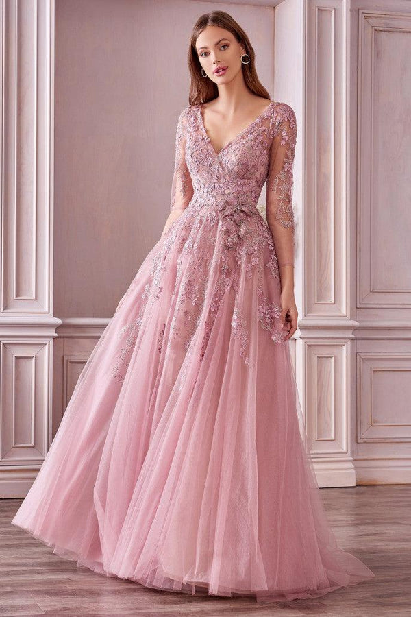 Andrea & Leo A0988 Long Sleeve A Line Gown