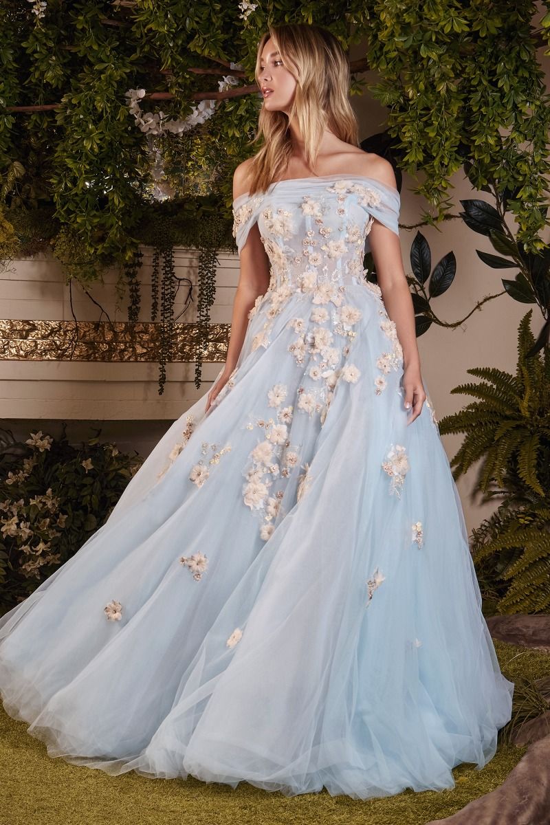 Andrea & Leo A1048 Long Off Shoulder Prom Ball Gown