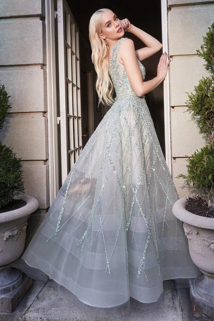 Andrea & Leo A1091 Long Formal Sleeveless Beaded Prom Gown