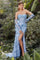 Andrea & Leo A1117 Strapless Mermaid Prom Dress Dusty Blue