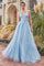 Andrea & Leo A1125 Spaghetti Strap Prom Dress Blue