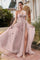 Andrea & Leo A1127 Strapless Corset Prom Dress Dusty Rose 1