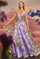 Andrea & Leo A1135 Spaghetti Strap with Lisianthus Print Prom Dress Lilac