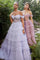 Andrea & Leo A1150 Strapless Ruffle Tulle Gown Blue