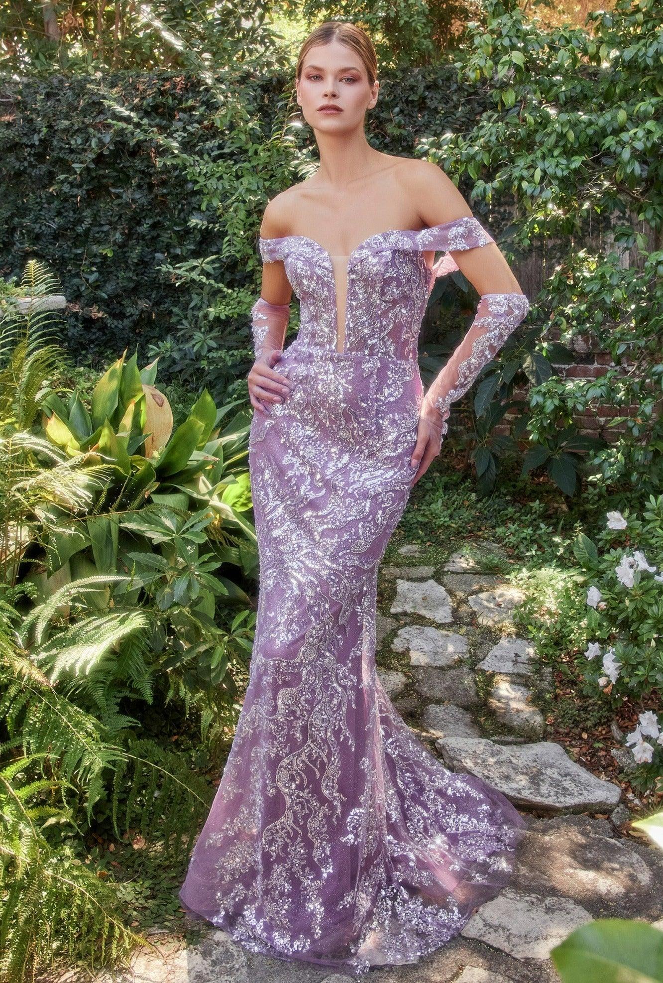 Andrea & Leo A1163 Off Shoulder Beaded Mermaid Prom Dress Andrea & Leo A1163 Off Shoulder Beaded Mermaid Prom Dress