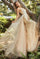 Andrea & Leo A1169 Sleeveless Embellish with overskirt Prom Gown Champagne-Gold 1