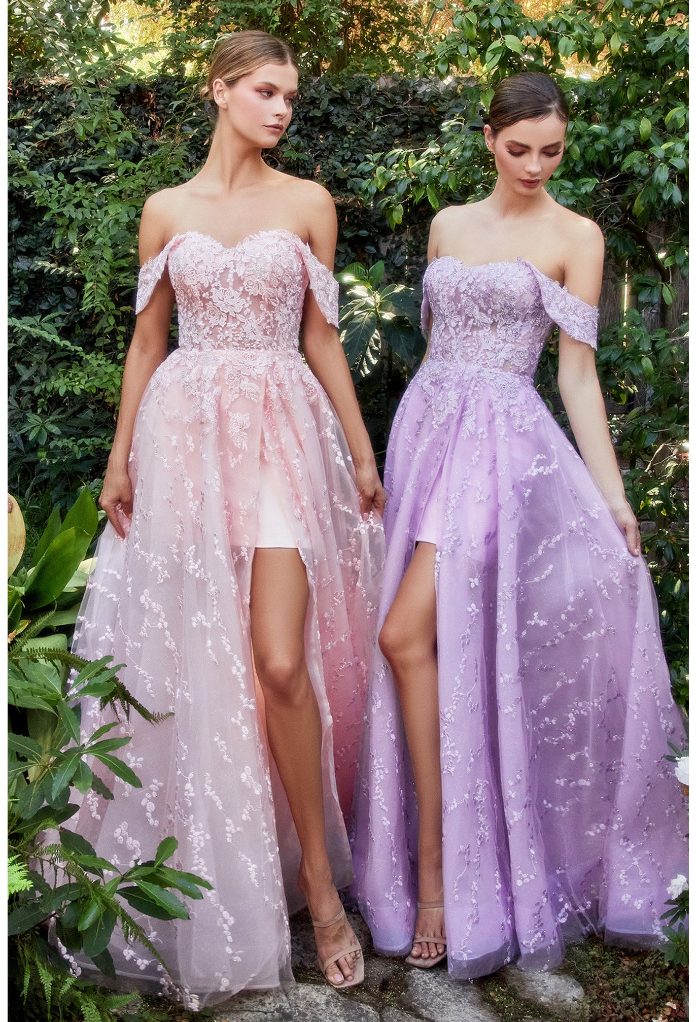 women's light pink off the shoulder dress royal wedding Andrea & Leo A1207 Long A-Line Off Shoulder Prom Dress – The Dress Outlet