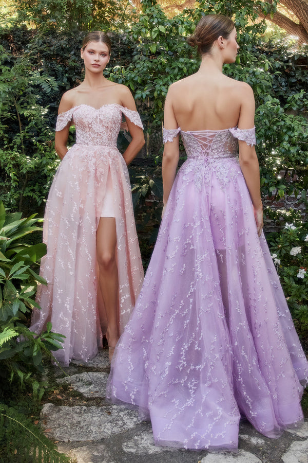 Prom Dresses Long A-Line Off Shoulder Prom Dress Blush