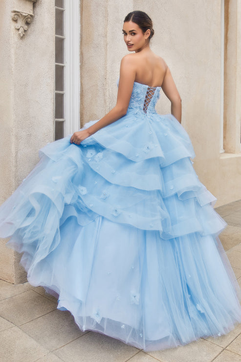 Andrea & Leo A1260 Tiered Prom Formal Sequin Long Dress main image 1