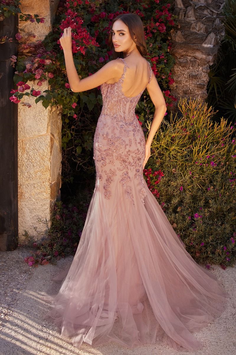 Andrea & Leo A1231 Long Formal Applique Mermaid Prom Dress